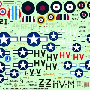 Commander Maintenant Model Maker Decals D72182 Boleslaw "Mike" Gladych Planes