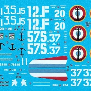 Berna Decals 72121N Grumman F6F-5 French Hellcat in Indochina, France & Tunisia (4 schemes) Dernière Chance