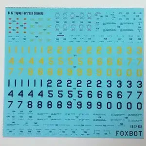 FOXBOT 72-032 Stencils for B-17 Flying Fortress Populaire