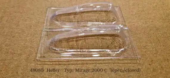 Réduction Rob Taurus 48085 Mirage 2000 C - open-closed canopy (for Heller kits)