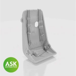 Expédié Aujourd'hui Art Scale Kit A32026 Messerschmitt P.1101 - 3D-Printed Seat (Me 163 type) with Seat belts (for Das Werk Kits)