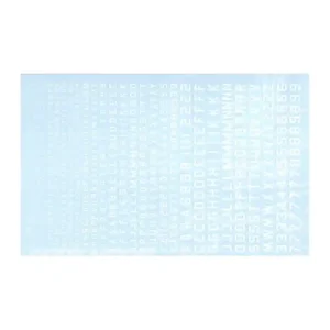 Paiement Sécurisé Berna Decals 004 Figures & Letters White 45° Code (1, 2, 3, 4 & 6mm)