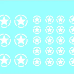 Black Lion Decals 72507 Allied White Stars - Broken Circle Haute Qualité