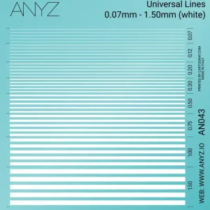 Anyz Model Accessories 043 Universal Lines 0.07mm - 1.50mm white Must-Have