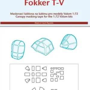 Acheter En Ligne Peewit 72061 Canopy mask for Fokker T-V Valom