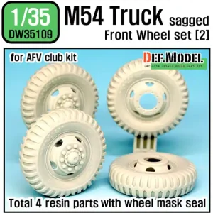 DEF Model DW35109 US M54A2 Cargo Truck Sagged Front wheel set)2)- Military type( for AFV club 1/35) Nouvel Arrivage