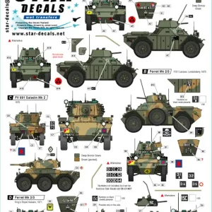 Meilleure Vente Star-Decals 35-C1438 Ferret & Saladin. The Troubles in Northern Ireland. Ferret Mk 2/3 and Saladin Mk 2.
