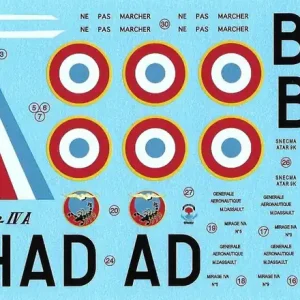 Berna Decals 48005R Dassault Mirage IV A Decals (4 schemes) Bon Plan