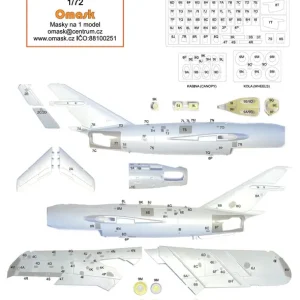 Omask 17006 Mig-17 F - Mask for Panels (for Airfix kits) Meilleur Choix
