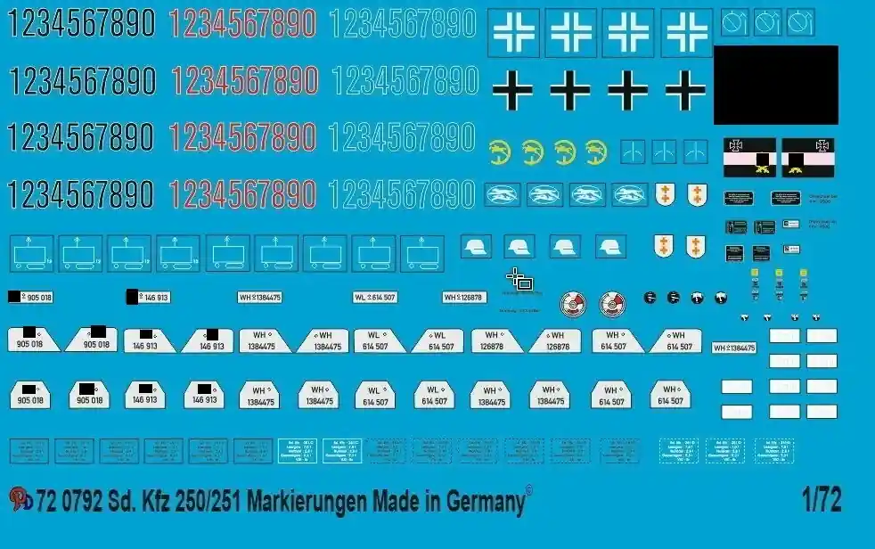 Peddinghaus-Decals 0792 Sd. Kfz 251 Markings No. 1 Acheter Direct
