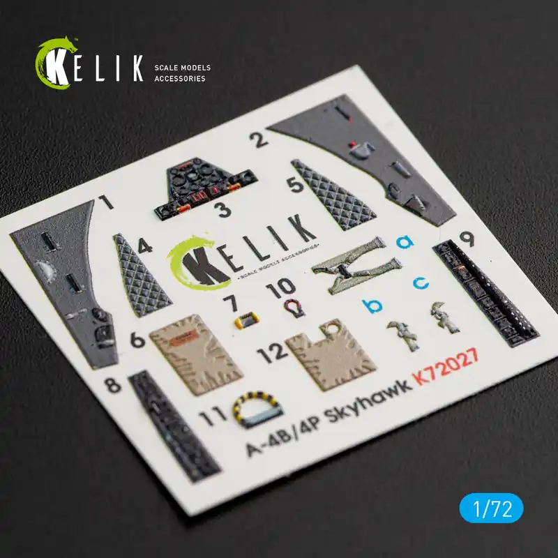 KELIK K72027 A-4 (B, P) Skyhawk Interior 3D Decals For Airfix Kit Commande En Gros