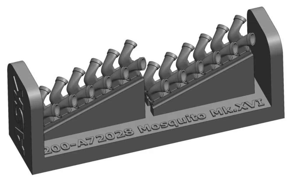 Art Scale Kit A72028 de Havilland Mosquito Mk.XVI - Exhaust (for Special Hobby kits) Nouvel Arrivage