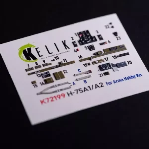 Nouveauté KELIK K72199 Curtiss H-75 A1/AR - Interior 3D Decals (for Arma Hobby Kits)