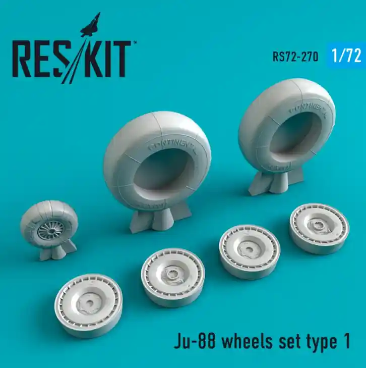 Prix Cassé DISCONTINUED RES/KIT 72-0270 Ju-88 wheels set type 1