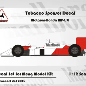 Deermodel DC12003 McLaren-Honda MP4/4 - Marlboro Decal Set (for Meng Kits) Bon Plan