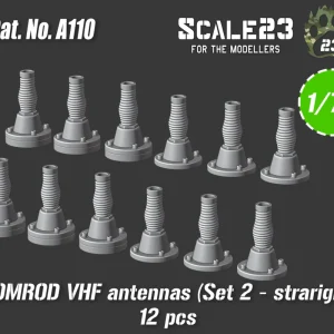 Scale23 72-A110 COMROD VHF antennas (Set 2 - straight) - 12 pcs Expédié Aujourd'hui