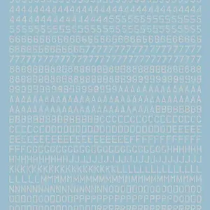 Must-Have Ventura 4853 8 inches British and Commonwealth serial letters and numbers - light grey
