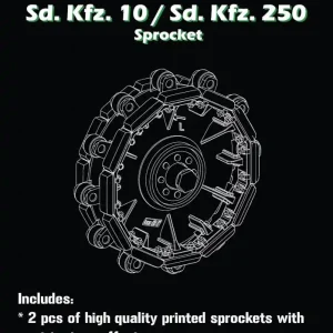Populaire SBS Model 3D024 Sd.Kfz.10/Sd.Kfz.250 Sprocket (For Dragon/Das Werk Kit)