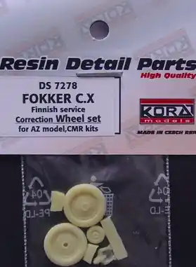 Kora Models DS7278 Fokker C.X Finnish - Correc.wheel set Quantité Limitée