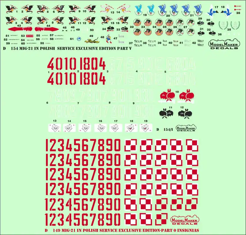 Model Maker Decals D72154 MiG-21 In Polish Service Exclusive Edition Part V Bon Plan