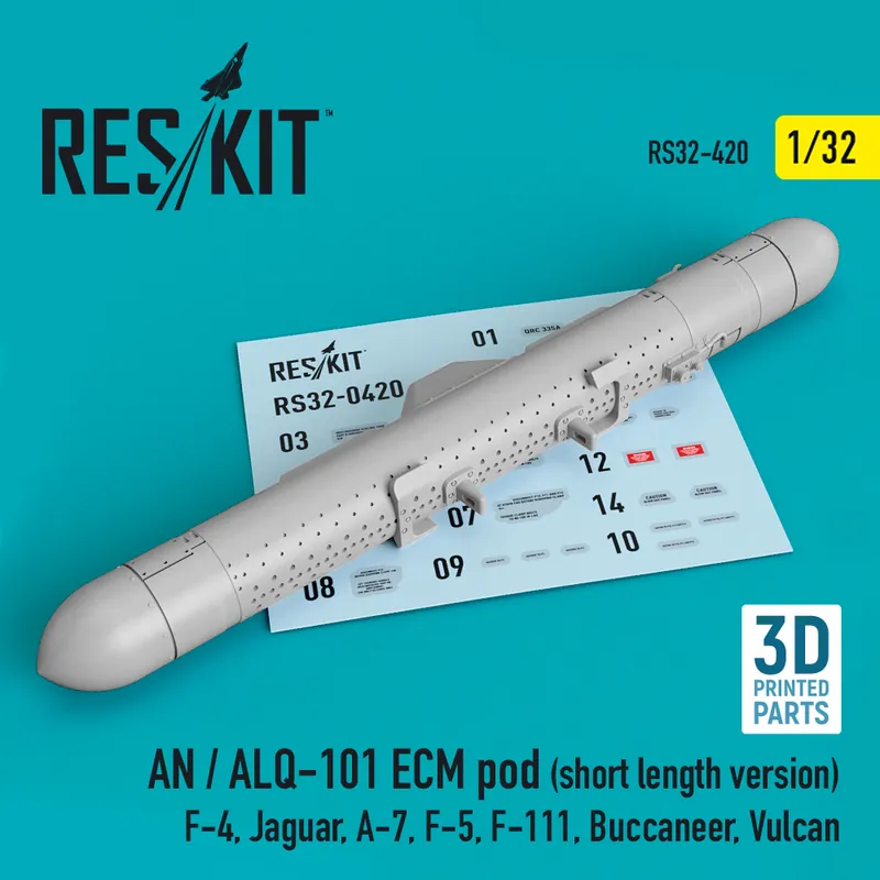 Meilleur Prix DISCONTINUED RES/KIT 32-0420 AN / ALQ-101 ECM Pod (Short Length Version) (F-4, Jaguar, A-7, F-5, F-111, Buccaneer, Vulcan) (3D Printing)