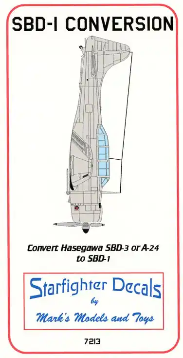 Starfighter Decals R7213 Douglas SBD-1 Dauntless Conversion (for Hasegawa kits) Remise
