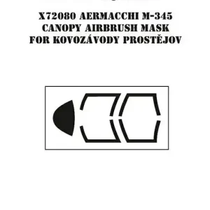 Offre Limitée MH Models X72080 Aermacchi M-345 canopy airbrush mask for Kovozávody Prostějov