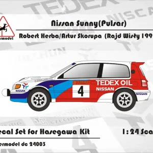 Deermodel DC24003 Nissan Sunny (Pulsar) - Rajd Wisły 1993 (for Hasegawa Kits) Offre Du Jour