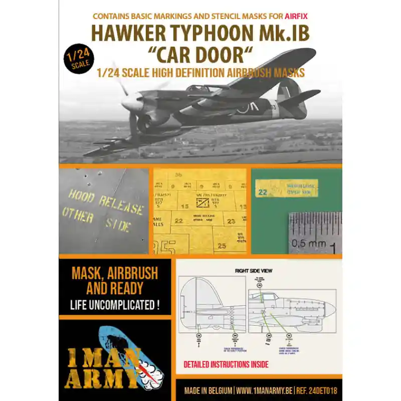 Commander Vite 1 Man Army 24DET018 Hawker Typhoon Mk.IB ‘Car Door‘ (Airfix)