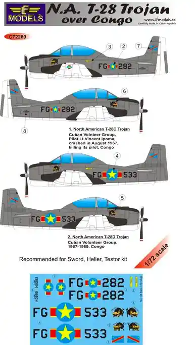 Nouvelle Collection LF Models C72269 N.A. T-28 Trojan over Congo
