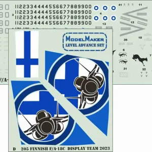 Model Maker Decals D48205 Finnish F/A-18C Display Team 2023 Super Prix