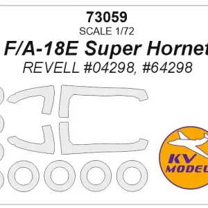 Haute Qualité KV Models 73059 F/A-18E Super Hornet (REVELL 04298, 64298) + wheels masks