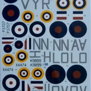 Must-Have Xtradecal 48086 Battle of Britain RAF - Hurricane Mk.I and Spitfire Mk.I (5 schemes)