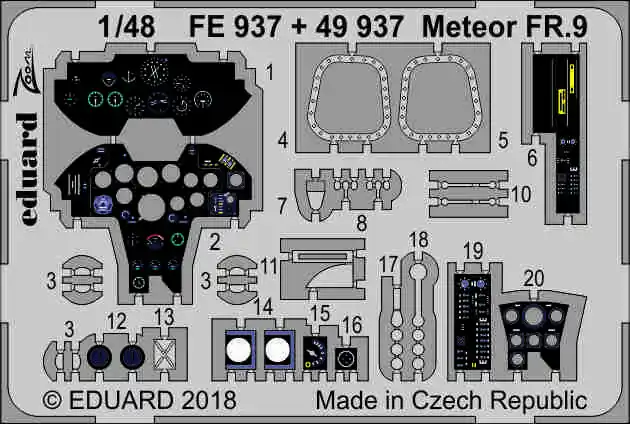 Petit Prix DISCONTINUED Eduard FE937 Meteor FR.9 AIRFIX