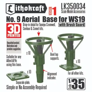 Vente Directe Lithokraft Range 350034 No. 9 Aerial Base For WS19 Version 1 With Brush Guard