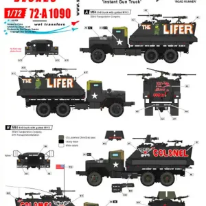 Prix Réduit Star-Decals 72-A1090 Vietnam Guntrucks. Instant Guntrucks - M54 5-ton truck with M113 APC. ‘The Lifer‘ and ‘‘The Colonel‘