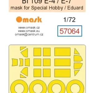 Super Prix Omask 57064 Messerschmitt Bf-109 E-4 / E-7 - Mask Set (for Special Hobby and Eduard Kits)