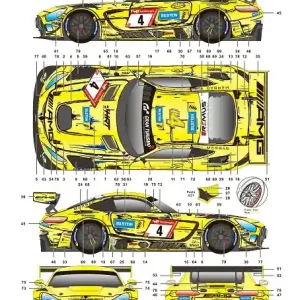 Usine Directe SK Decals 24175 Mercedes AMG GT Evo ADAC Totalenergies 24h of Nurburgring 2023 Team Bilstein - Decals Set (for Tamiya Kits)