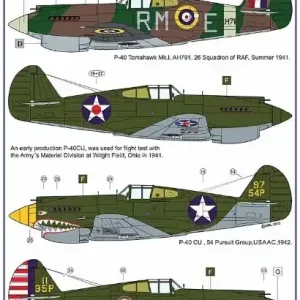 AML D72045 Curtiss P-40CU & Tomahawk I Vente Flash