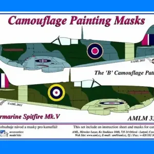 Haute Qualité AML M33005 Spitfire Mk.V Camouflage masks "B"