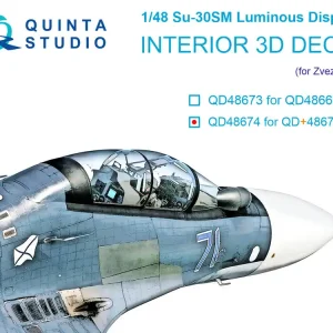 Affaire À Saisir Quinta Studio QD48674 Sukhoi Su-30 SM - Luminous Displays for QD+48671 Set (for Zvezda Kits)