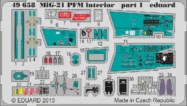 Vente Directe DISCONTINUED Eduard 49658 MiG-21PFM interior EDUARD