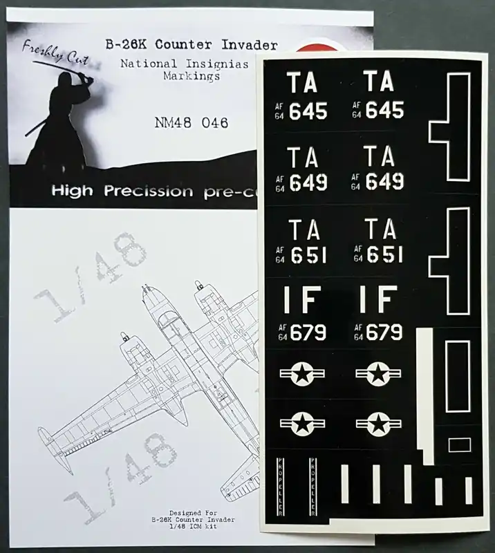 Meilleur Choix DEAD Design Models NM48046 B-26K Invader Nat. Ins. & Markings