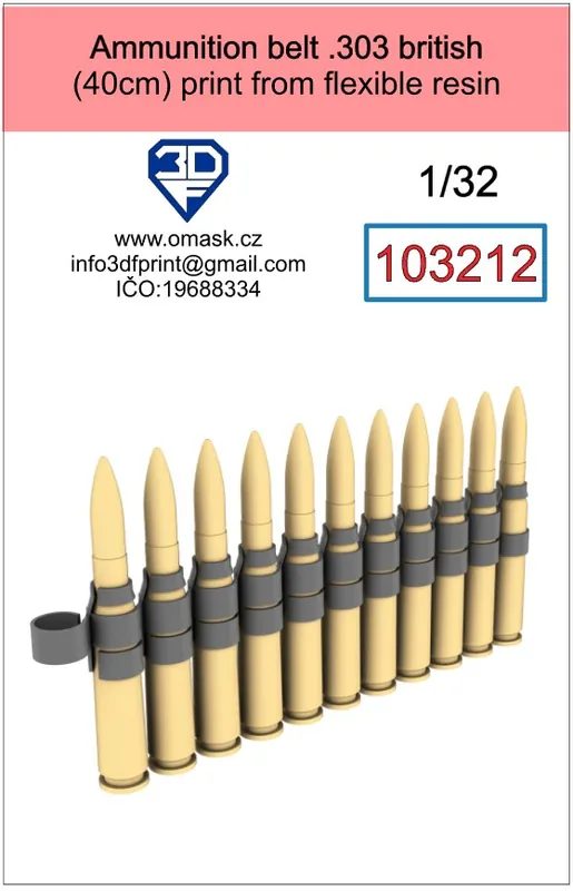 Achat Immédiat 3DF 103212 Ammunition Belt .303 (3D-Printed)