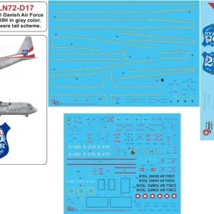 Bon Plan Lima November Decals 72-D17 Lockheed C-130 H - RDAF with 25 years tail