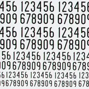 Flying Colors 72006 Swedish Narrow Numerals - Black (1936-1962 period) Authentique