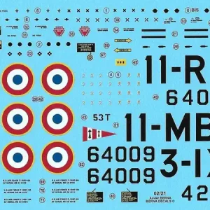 Berna Decals 48062M North American F-100 D/F in French Service Nouveauté