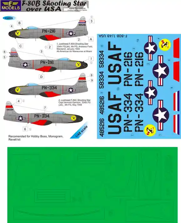 LF Models C4899 F-80B Shooting Star over USA Bon Marché
