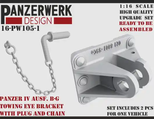 Promotion Saisonnière Panzerwerk Design 16-PW105-1 Panzer IV Ausf. B-G Towing Eye Bracket With Plug And Chain