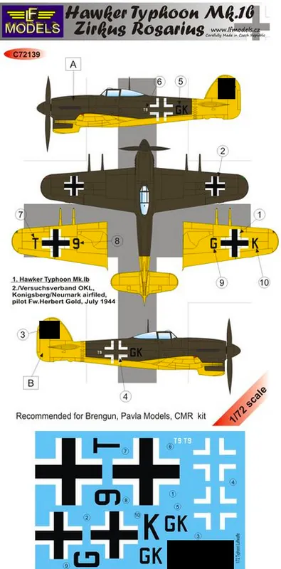 LF Models C72139 Hawker Typhoon Mk.I.b Z.Rosarius Offre Du Jour